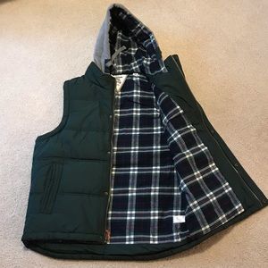 NWT Flannel lined puffer vest